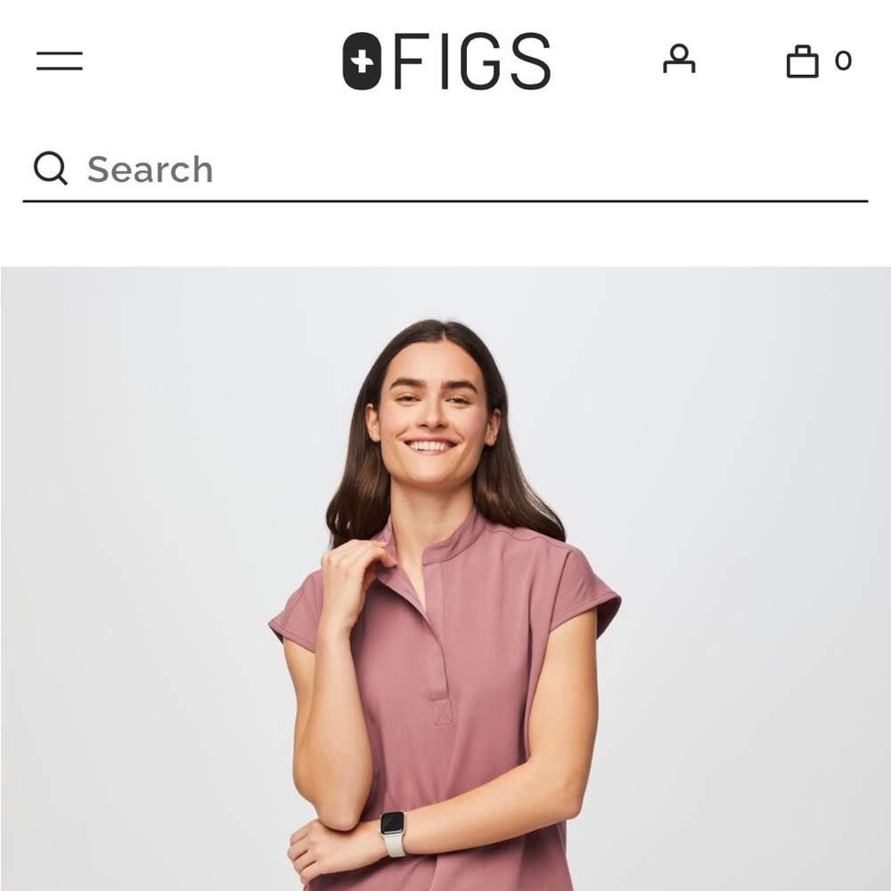 FIGS Rafaela scrub top Mauve size M